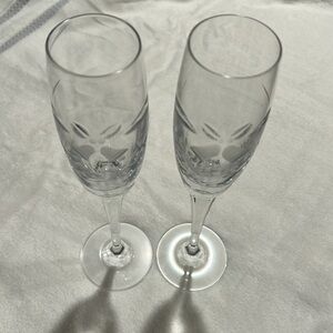 Mikasa Elegant Wedding Bells Fluted Champagne Glasses Set